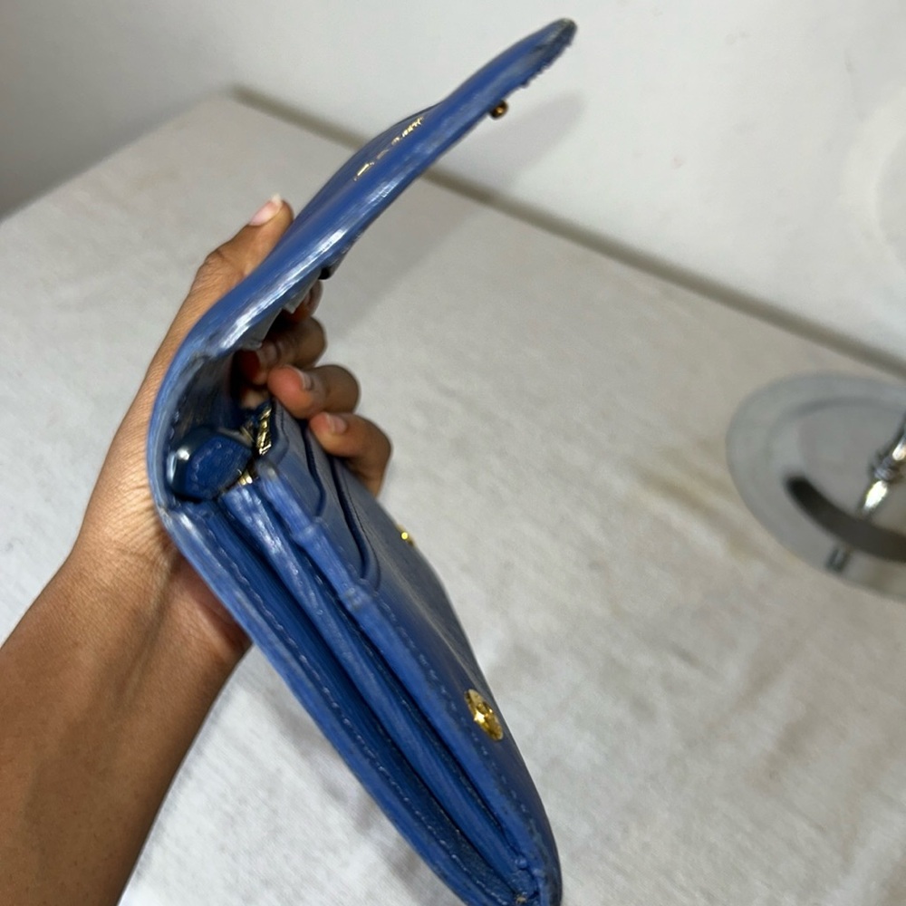 Authentic PRADA MILANO blue long wallet with COA - Picture 11 of 17
